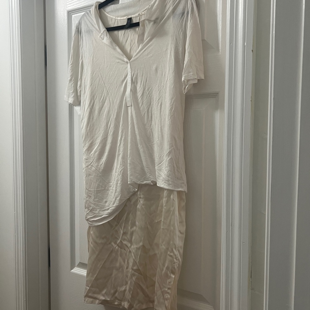 Elegant Asymmetrical White Dress
